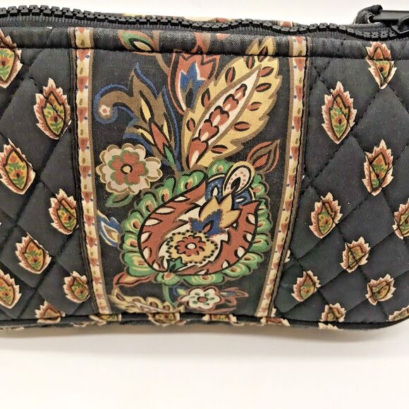 Maggi B Plastic Lined Quilted Cosmetic Bag Zip Top Multicolored  Makeup Pouch - Picture 2 of 10